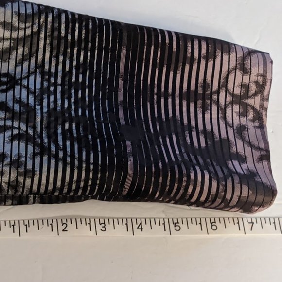 Metallic Blazer Black Gray Purple Baroque Pattern - Picture 8 of 10